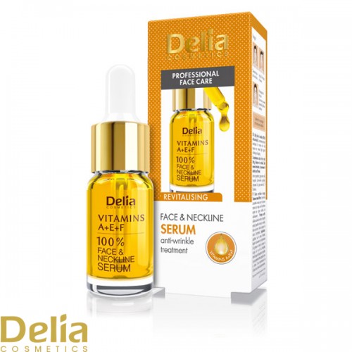 DELIA 100% - Revitalizujući serum za lice i vrat sa vitaminima A, E, F 10ml